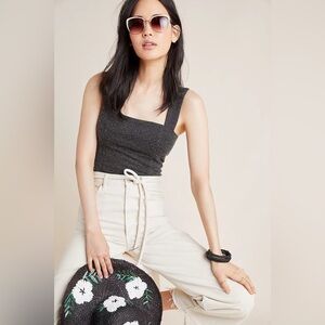 Anthropologie Sunday in Brooklyn Marie Smocked Tank black white Size Large